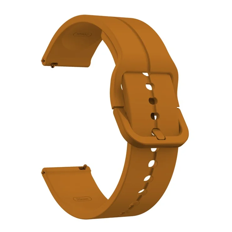 For Garmin VivoMove Trend / Luxe / Style 20mm Watch Band Silicone Wrist Strap with Square Buckle - Yellow