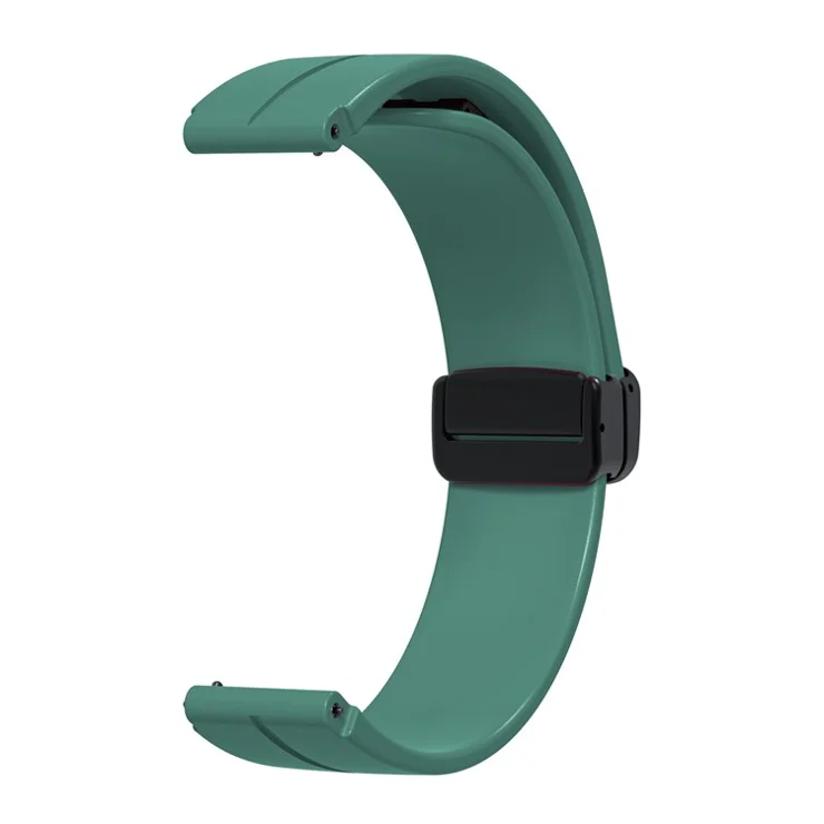 For Keep B4 / Huawei Watch Fit Mini 16mm Silicone Band Replacement Watch Strap, Black Folding Buckle - Pine Needle Green