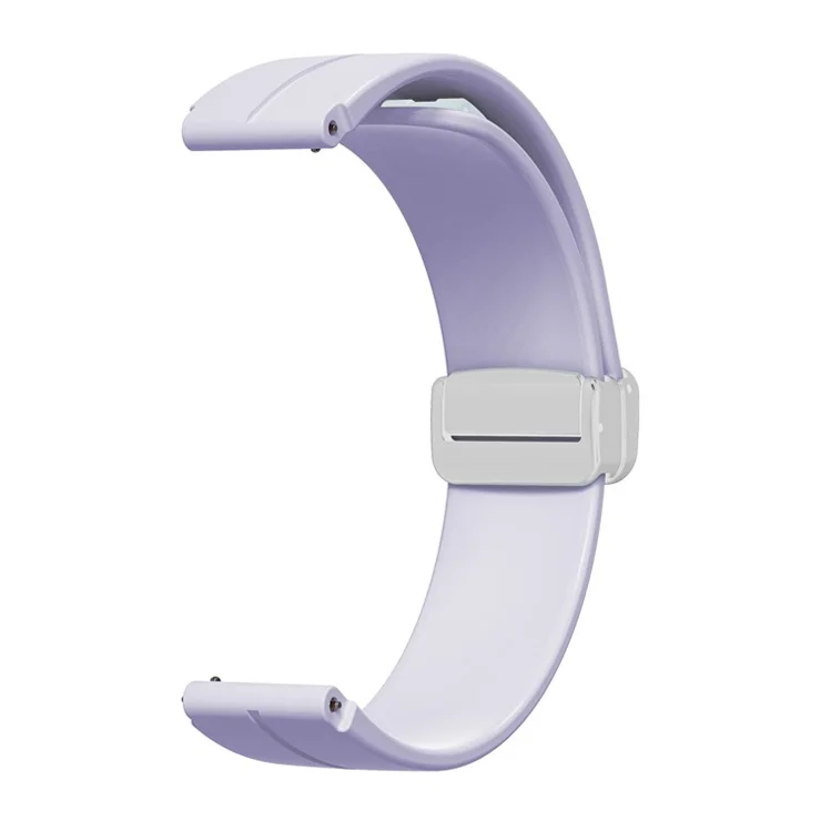 For Keep B4 / Huawei Watch Fit Mini Watch Band 16mm Silicone Wrist Strap, Silver Folding Buckle - Purple