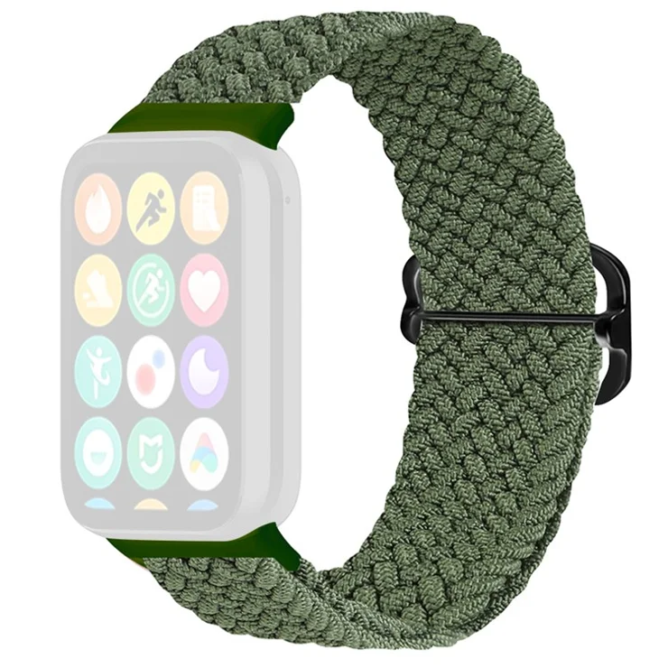 For Xiaomi Smart Band 8 Pro Nylon Watch Band Adjustable Woven Strap - Green