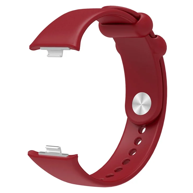 For Xiaomi Smart Band 8 Pro / Redmi Watch 4 Watch Strap Silicone Replacement Wristband - Wine Red