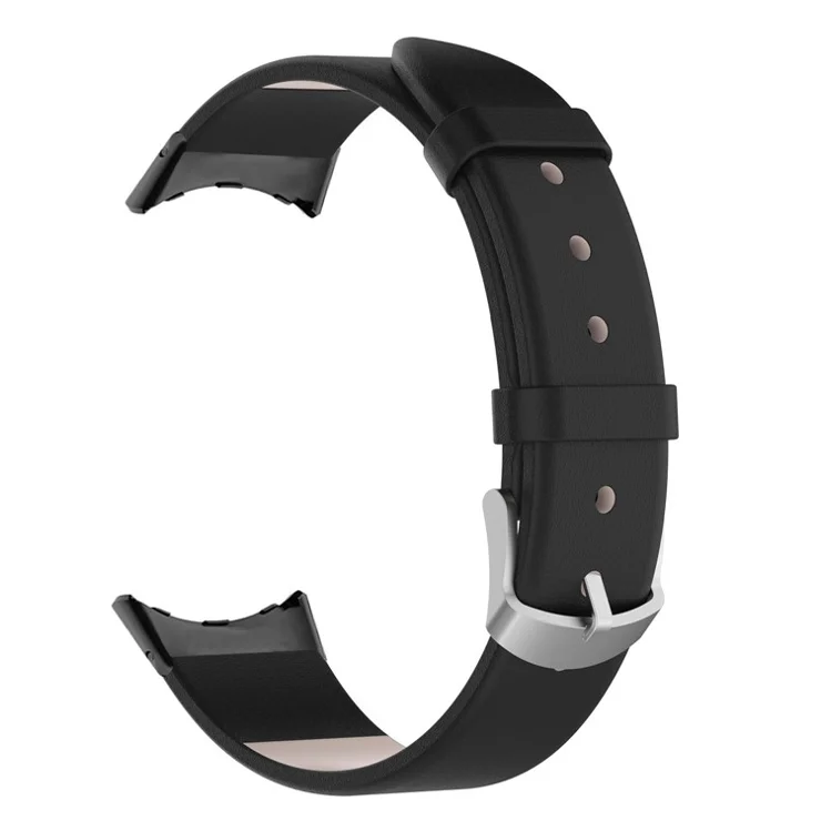For Google Pixel Watch 2 / Pixel Watch PU Leather Watch Strap Quick Release Watch Band - Black