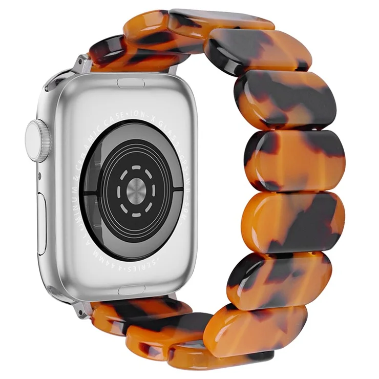 Watch Strap for Apple Watch Series 10 42mm / 9 8 7 41mm / SE (2023) SE (2022) SE 6 5 4 40mm / 3 2 1 38mm Elastic Band Bracelet - Yellow Hawksbill