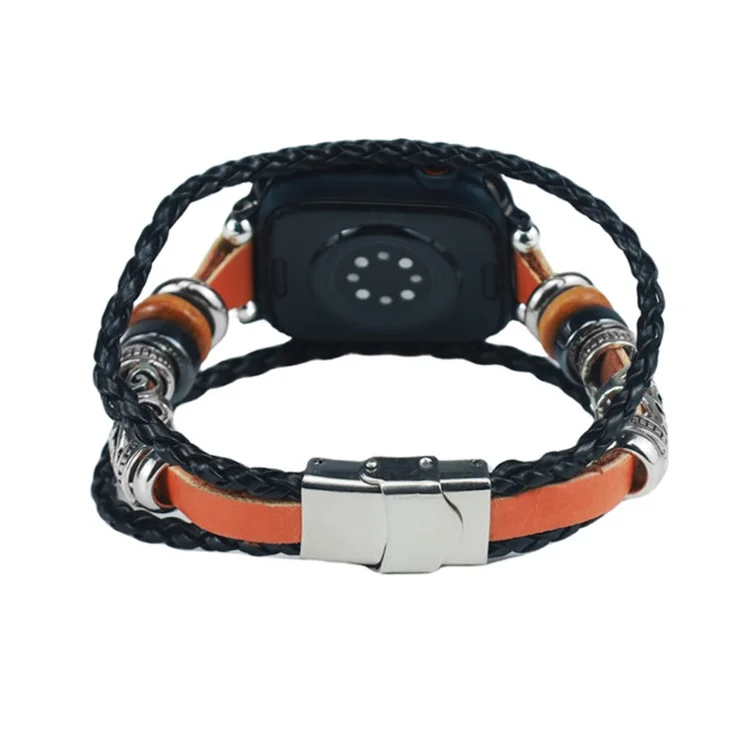 Watch Strap for Apple Watch Series 10 42mm / 9 8 7 41mm / SE (2023) SE (2022) SE 6 5 4 40mm / 3 2 1 38mm Ethnic Retro Band - Brown