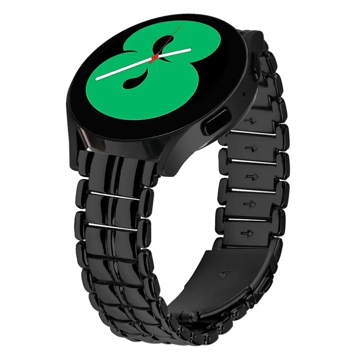For Samsung Galaxy Watch6 40mm 44mm / Watch6 Classic 43mm / Classic 47mm Universal 20mm Metal Watch Strap - Black