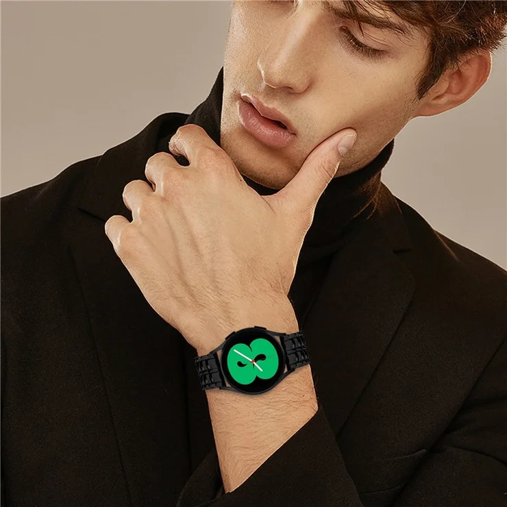 For Samsung Galaxy Watch 5 / Watch FE 40mm / Watch4 Universal Metal Watch Strap 20mm Wrist Band - Black