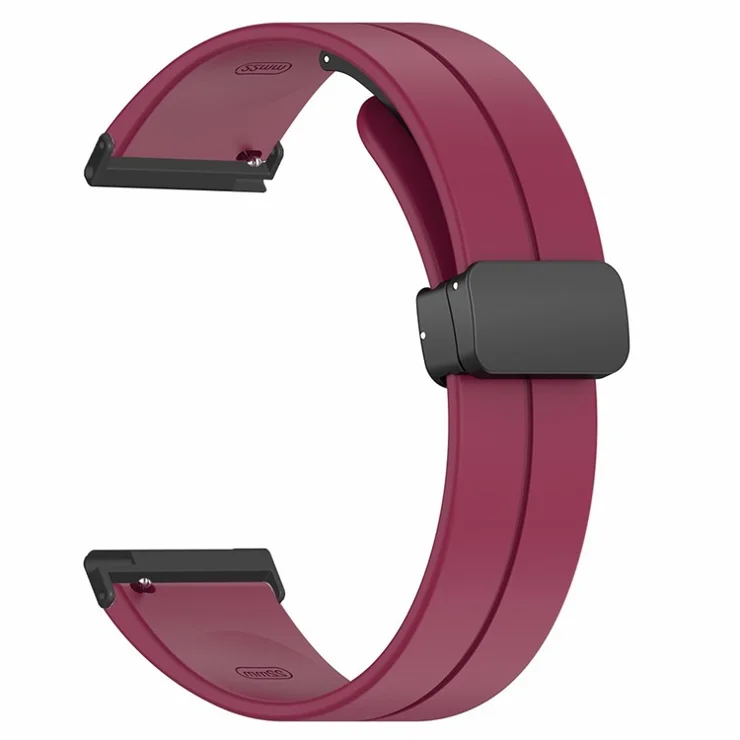 For Suunto Spartan Sport Wrist HR Baro / Suunto 7 Strap 24mm Silicone Watch Band (Thick Spring Bar) - Wine Red