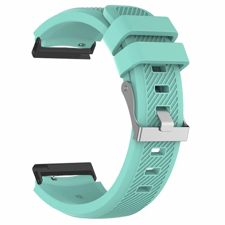 For Suunto Spartan Sport Wrist HR Baro / Suunto 7 Watch Strap 24mm Twill Texture Silicone Band - Mint Green