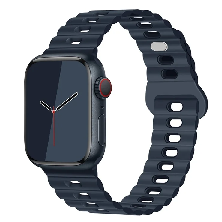 Watch Strap for Apple Watch Series 10 42mm / 9 8 7 41mm / SE (2023) SE (2022) SE 6 5 4 40mm / 3 2 1 38mm Silicone Watch Band - Midnight