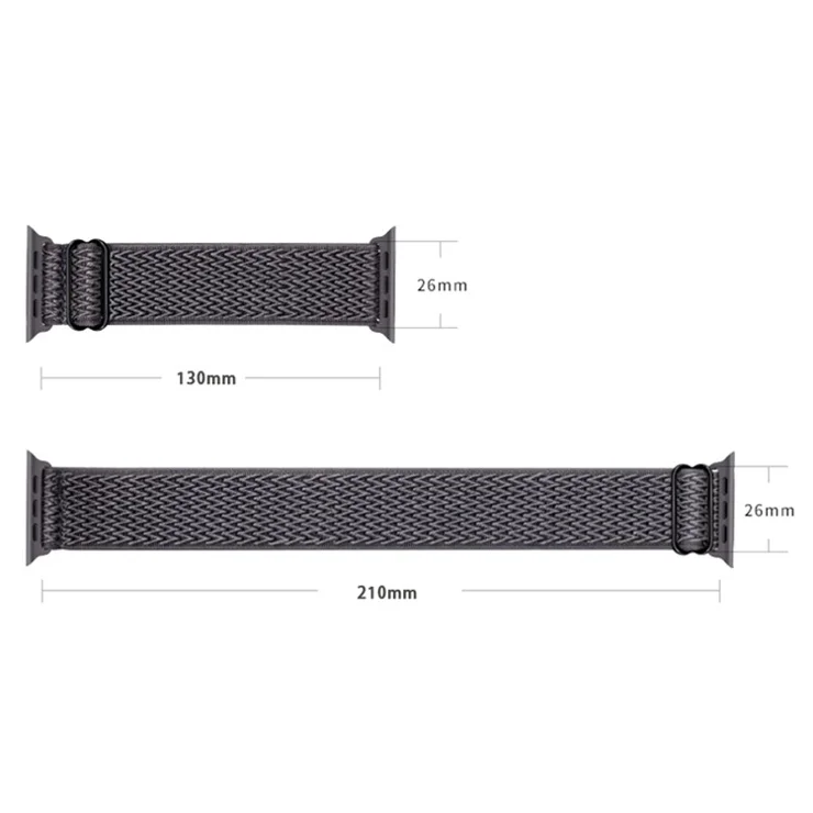 For Apple Watch Series 10 46mm / Ultra 2 Ultra 49mm / Series 9 8 7 45mm / 6 5 4 SE (2023) SE (2022) SE 44mm / 3 2 1 42mm Watch Band Elastic Nylon Strap - Lavender