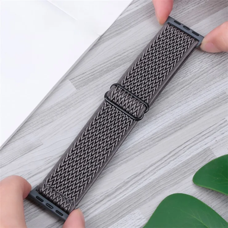 For Apple Watch Series 10 46mm / Ultra 2 Ultra 49mm / Series 9 8 7 45mm / 6 5 4 SE (2023) SE (2022) SE 44mm / 3 2 1 42mm Watch Band Elastic Nylon Strap - Mint Green