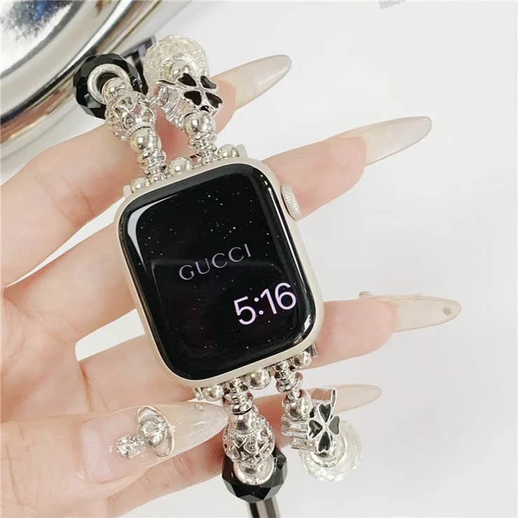 Watch Band for Apple Watch Series 10 42mm / 9 8 7 41mm / SE (2023) SE (2022) SE 6 5 4 40mm / 3 2 1 38mm Jewelry Bracelet Watch Band - Pink