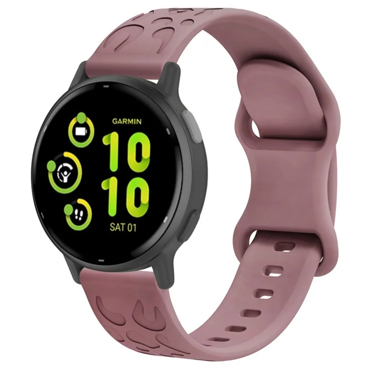 For Coros Pace 3 / Apex 46mm / Apex Pro Silicone Band 22mm Leopard Texture Watch Strap - Smoke Purple