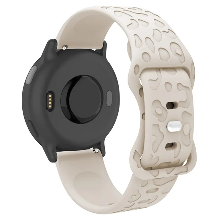For Garmin Venu 2 Plus / vivoactive 5 Armband 20mm Silicone Watch Band Leopard Texture Strap - Starlight