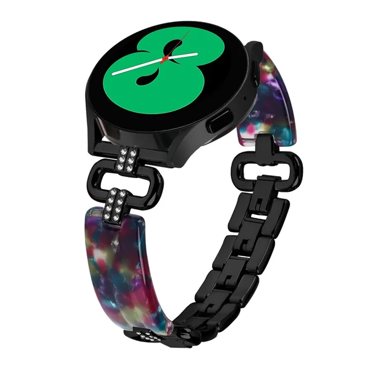 For Samsung Galaxy Watch4 Active Classic / Watch 5 Pro Active Resin Smart Watch Strap - Black