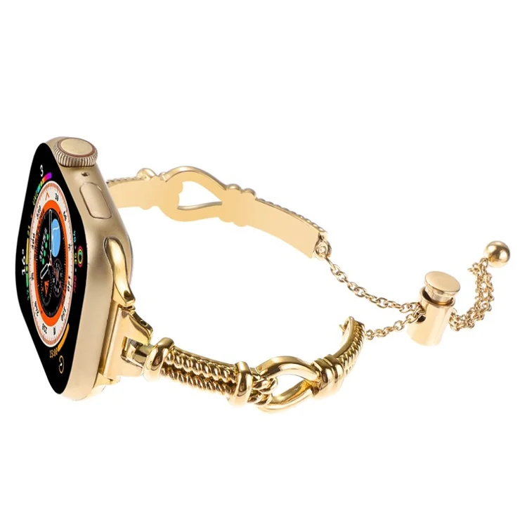 For Apple Watch 10 46mm / Ultra 2 / Ultra 49mm / 9 8 7 45mm / SE (2023) SE (2022) SE 6 5 4 44mm / 3 2 1 42mm Metal Watch Band - Gold