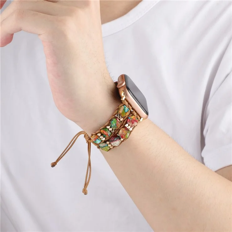 For Apple Watch 10 46mm / Ultra 2 / Ultra 49mm / 9 8 7 45mm / SE (2023) SE (2022) SE 6 5 4 44mm / 3 2 1 42mm Stone Watch Band - Multi-Color