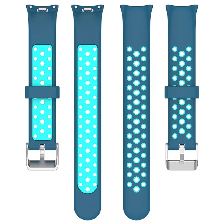 KALEBOL KLB-SSGJ-001 For Xiaomi Smart Band 9 NFC / 9 / 8 NFC / 8 Silicone Watch Band Waterproof Strap - Blue+Teal Green