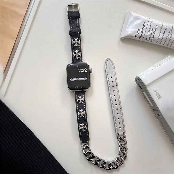 For Apple Watch Series 10 42mm / 9 8 7 41mm / SE (2023) SE (2022) SE 6 5 4 40mm / 3 2 1 38mm Leather Watch Band Bracelet