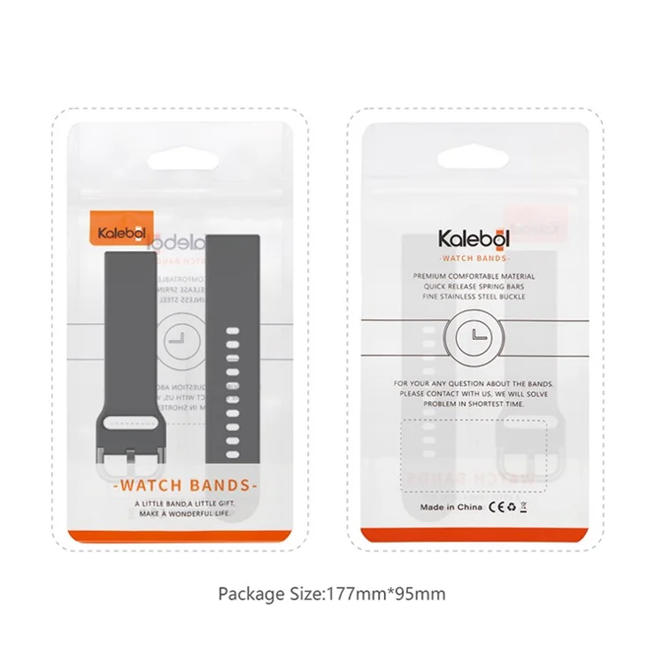 KALEBOL KLB-SXKGJ-001 20mm Adjustable Watch Strap Replacement Silicone Wrist Band - Rose Pink