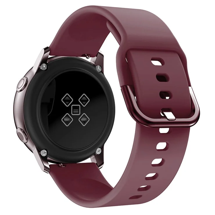 KALEBOL KLB-SXKGJ-001 20mm Adjustable Watch Strap Replacement Silicone Wrist Band - Wine Red