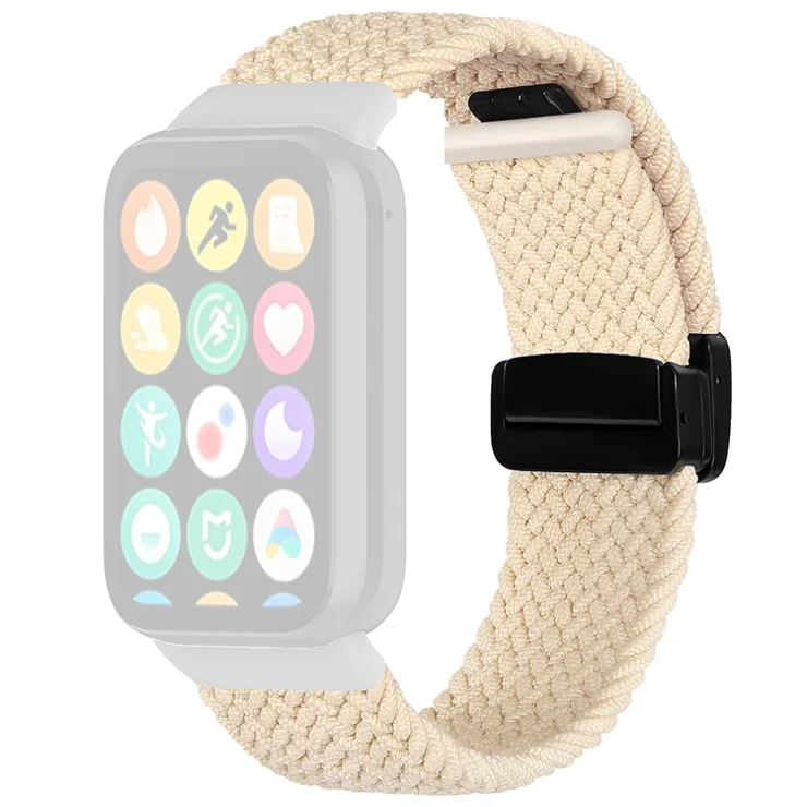 For Xiaomi Smart Band 9 Pro / Band 8 Pro / Redmi Watch 4 Nylon Braided Band Magnetic Buckle Watch Strap - Starlight