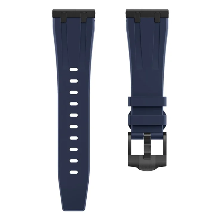 For Samsung Galaxy Watch3 45mm / Gear S3 Classic / Huawei Watch GT 4 46mm Silicone Watch Band 22mm Wrist Strap - Black / Blue