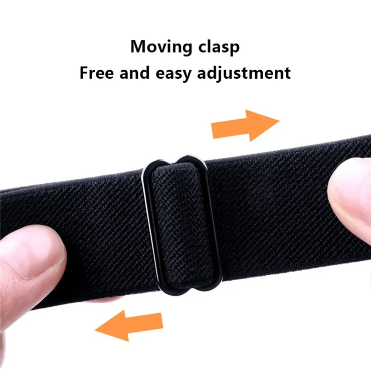For Samsung Galaxy Fit3 Watch Strap Elastic Nylon Adjustable Smart Watch Band - Orange Pink