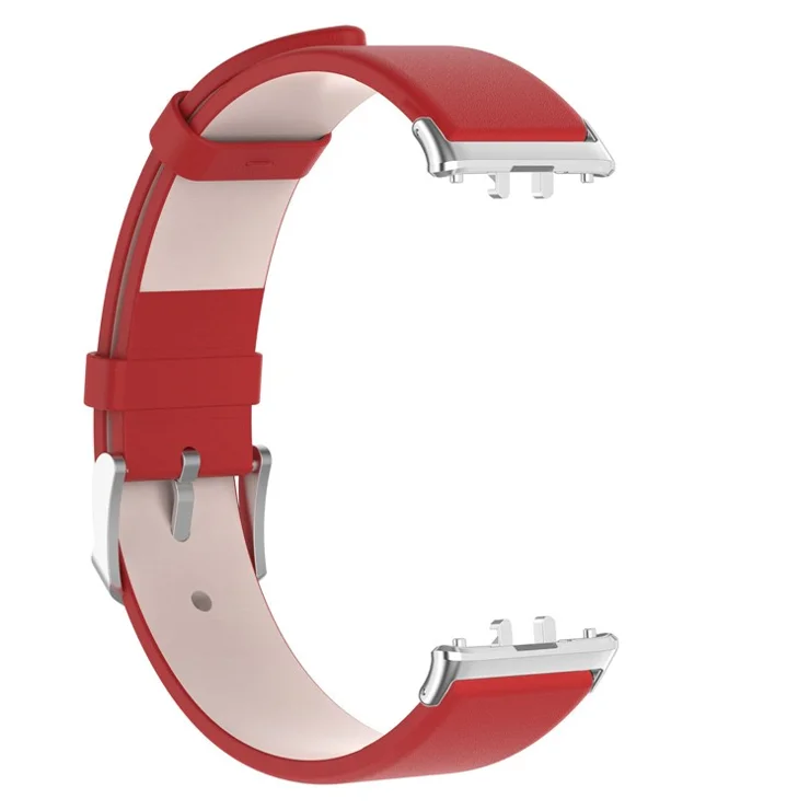 For Samsung Galaxy Fit3 SM-R390 Replacement Wrist Band Adjustable Leather Watch Strap - Red