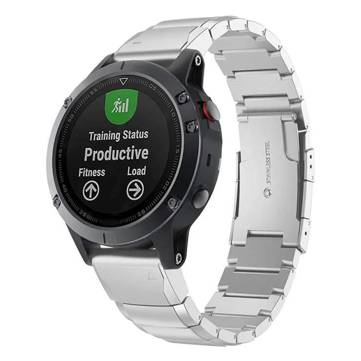 KALEBOL KLB-YZBXG-001 For Garmin Fenix 7S / 7S Pro Watch Strap 20mm Stainless Steel Watch Band - Silver