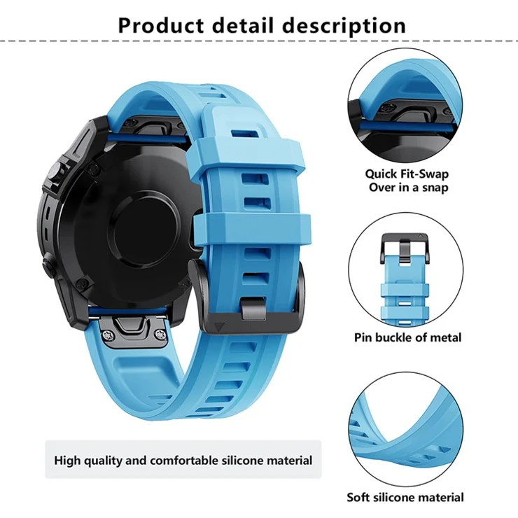 KALEBOL KLB-TXGJ-001 For Garmin Fenix 7S / 7S Pro 20mm Silicone Watch Strap Trapezoidal Holes - Green
