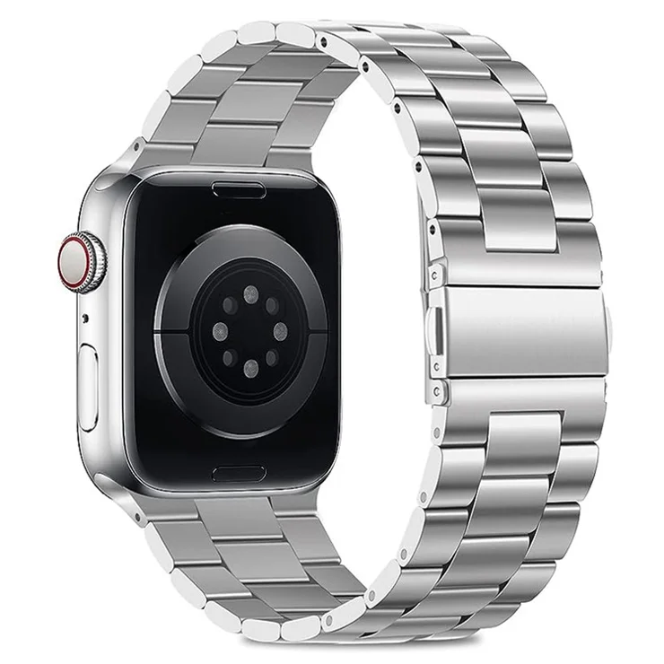 KALEBOL Watch Band For Apple Watch Series 10 42mm / 9 8 7 41mm / 6 5 4 SE (2022) SE (2023) SE 40mm / 3 2 1 38mm Stainless Steel Strap - Silver