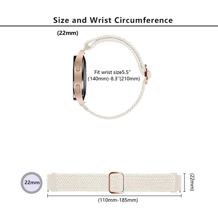 KALEBOL KLB-BZNL-001 For Samsung Galaxy Watch3 45mm / Watch 46mm Watch Band 22mm Nylon Strap - Sea Blue