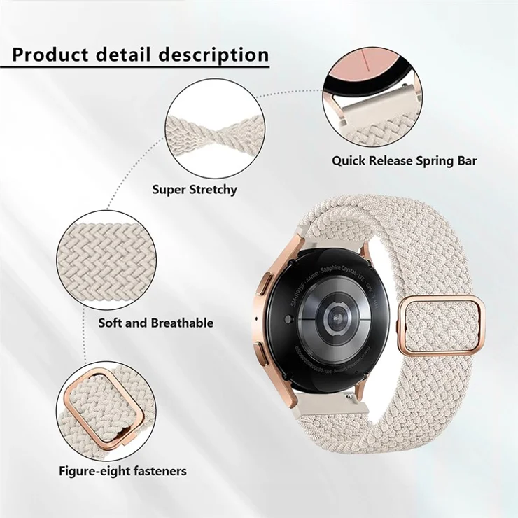 KALEBOL KLB-BZNL-001 For Samsung Galaxy Watch3 45mm / Watch 46mm Watch Band 22mm Nylon Strap - Space Grey