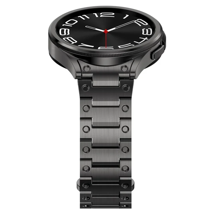 For Samsung Galaxy Watch FE 40mm / Watch6 / Watch6 Classic / Watch 5 Watchband Stainless Steel Watch Strap Replacement - Dark Grey