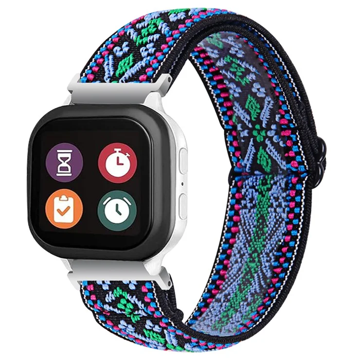 For Gabb Watch 1 Nylon Braided Watch Band Elastic Smartwatch Strap - 19