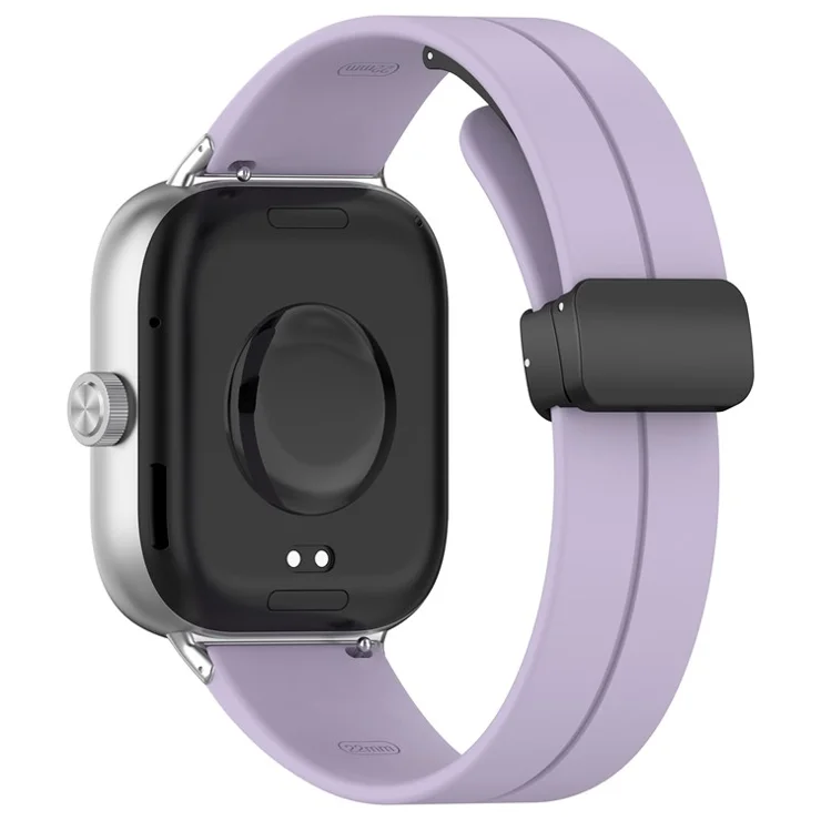 For Xiaomi Redmi Watch 4 / Smart Band 9 Pro / 8 Pro Silicone Strap Replacement Wrist Band with Folding Buckle - Purple