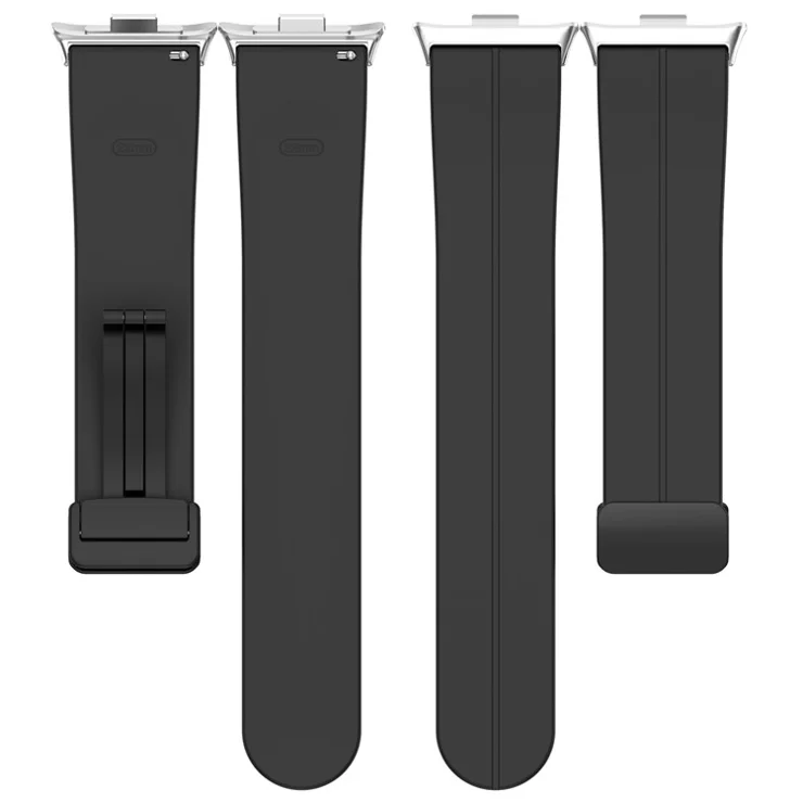 For Xiaomi Redmi Watch 4 / Smart Band 9 Pro / 8 Pro Silicone Strap Replacement Wrist Band with Folding Buckle - Purple