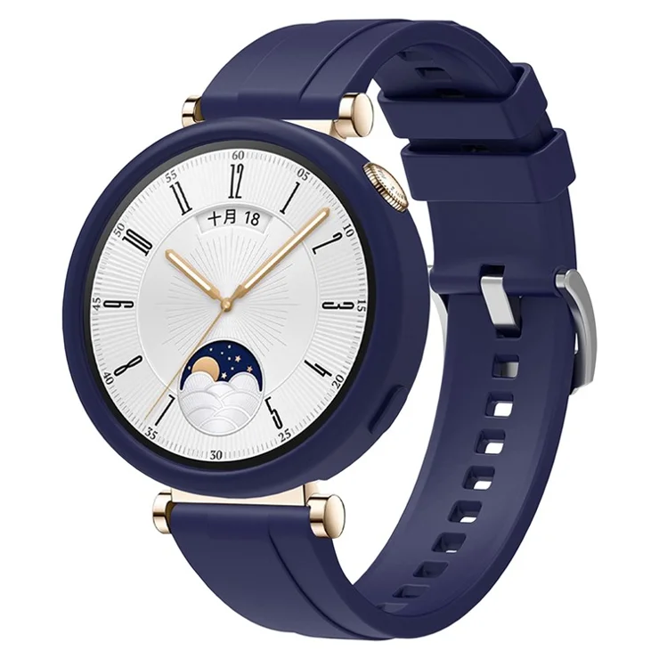 For Huawei Watch GT 4 41mm / Oppo Watch X2 Mini Soft Silicone Watch Band Strap Replacement Accessory - Blue