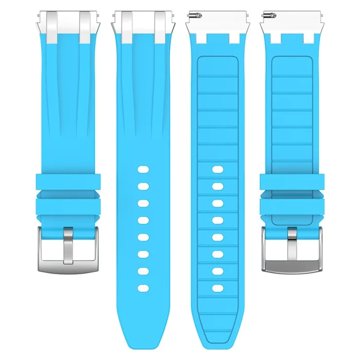 For Huawei / Samsung 22mm Universal Smartwatch Strap Silicone Replacement Band - Sky Blue