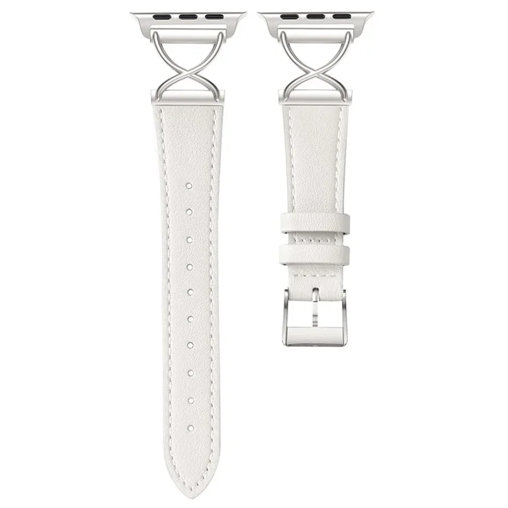 For Apple Watch 10 46mm / Ultra 2 / Ultra 49mm / 9 8 7 45mm / SE (2023) SE (2022) SE 6 5 4 44mm / 3 2 1 42mm Replacement Strap (Electroplated Buckle) - Apricot