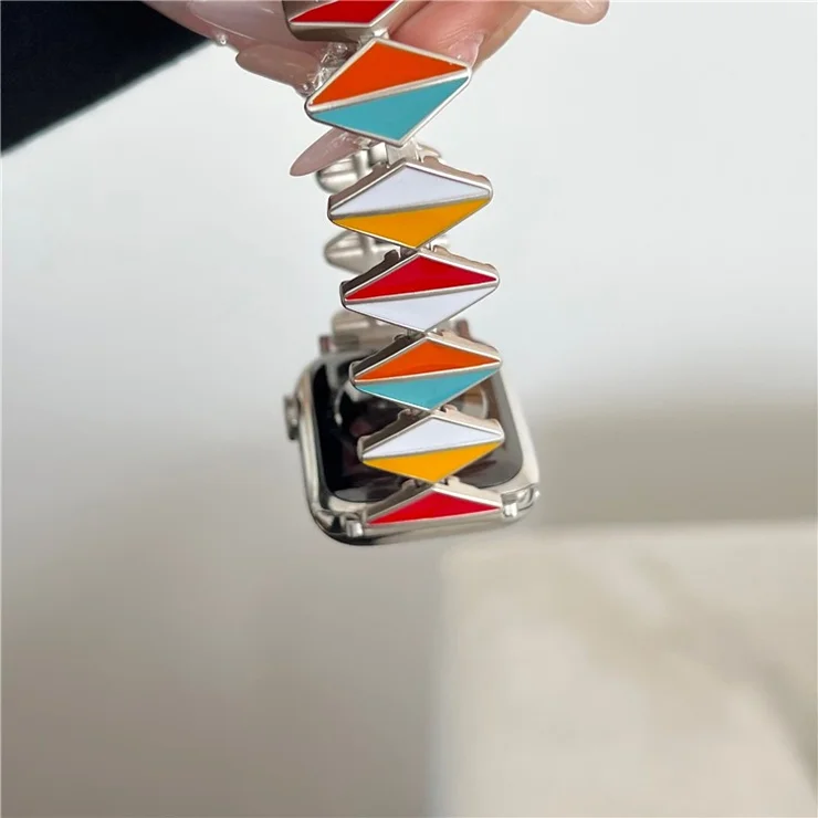 Watch Band For Apple Watch Series 10 42mm / 9 8 7 41mm / 6 5 4 SE (2022) SE (2023) SE 40mm / 3 2 1 38mm Zinc Alloy Epoxy Strap - Multi-Color / Starlight Buckle