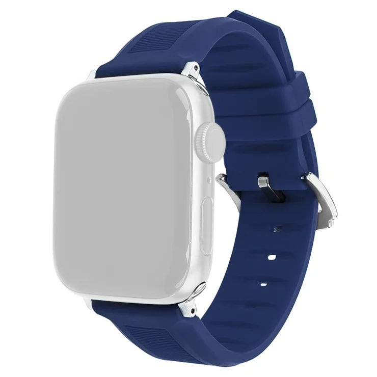 For Apple Watch 10 46mm / Ultra 2 / Ultra 49mm / 9 8 7 45mm / SE (2023) SE (2022) SE 6 5 4 44mm / 3 2 1 42mm Watch Strap Silicone Band - Sapphire