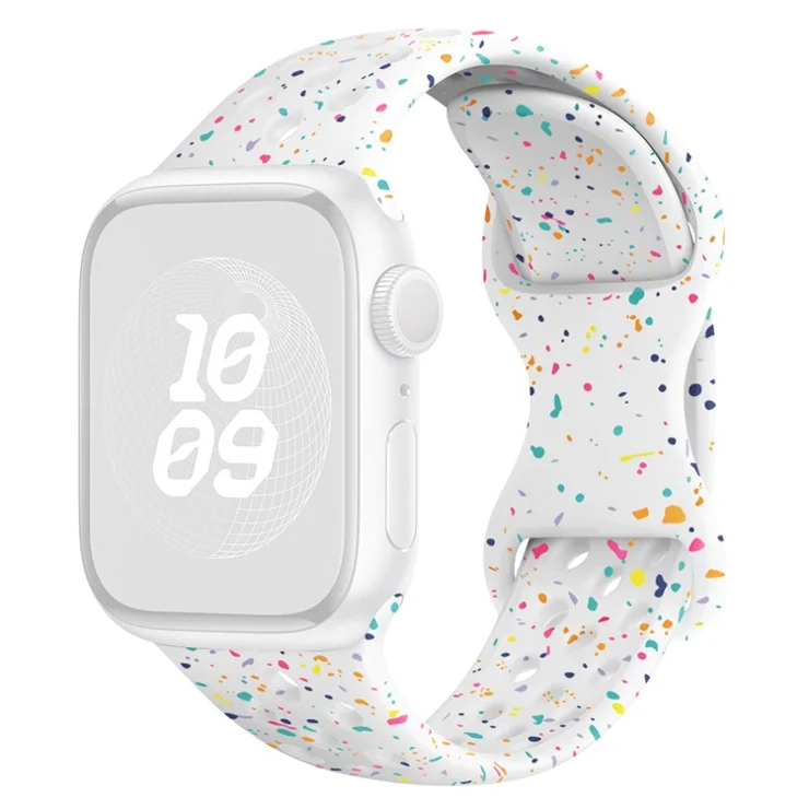 For Apple Watch Series 10 42mm / 9 8 7 41mm / SE (2023) SE (2022) SE 6 5 4 40mm / 3 2 1 38mm Wrist Strap Watch Band - White
