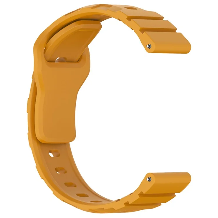 For Huawei Watch GT 4 46mm / 4 Pro / 4 41mm Silicone Watch Strap 22mm Armour Watch Band Replacement - Yellow