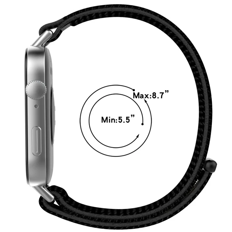 For Huawei Watch Fit 3 Strap Magic Tape Nylon Soft Watch Band - Green