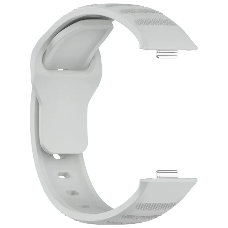 For Huawei Watch Fit 3 Silicone Watch Strap Dots Design Adjustable Wrist Band - Light Grey