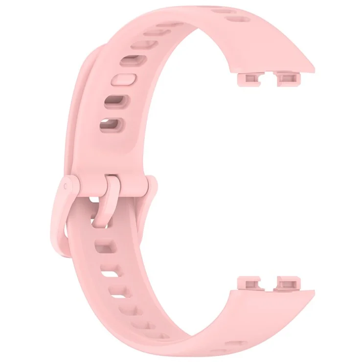 For Huawei Band 8 / 8 NFC / 9 / 9 NFC Glossy Silicone Watch Strap Replacement Watchband - Pink