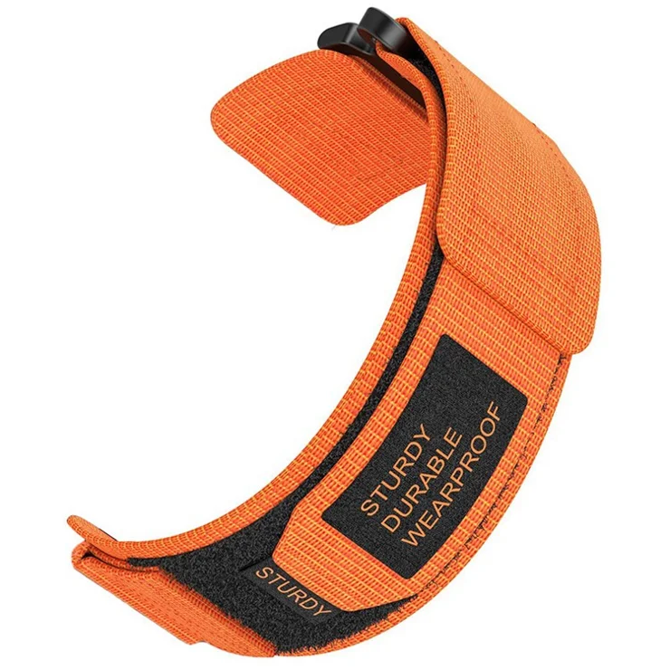 For Samsung Galaxy Watch6 / Watch 5 / Watch4 Nylon Watch Band 22mm Adjustable Wrist Strap - Orange