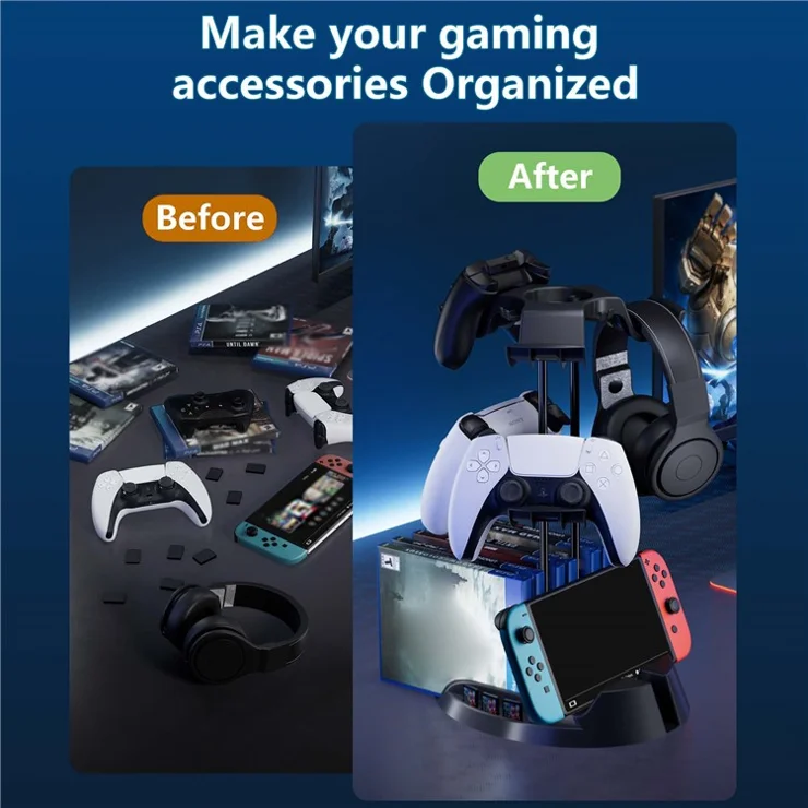 3-layer Game Controller Holder Bracket Game Cards Memory Card Storage Base